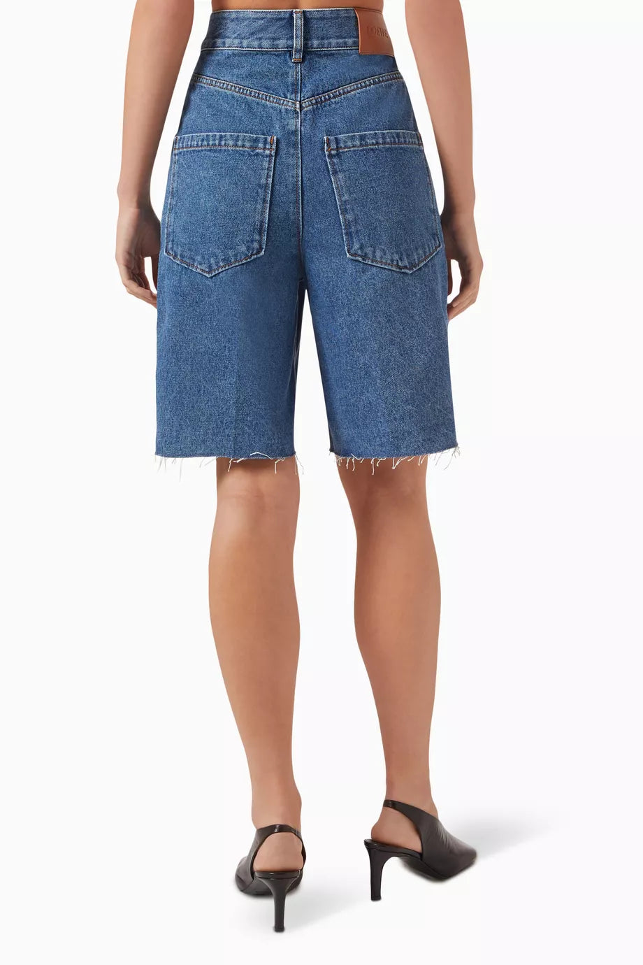 LOEWE washed denim Anagram shorts