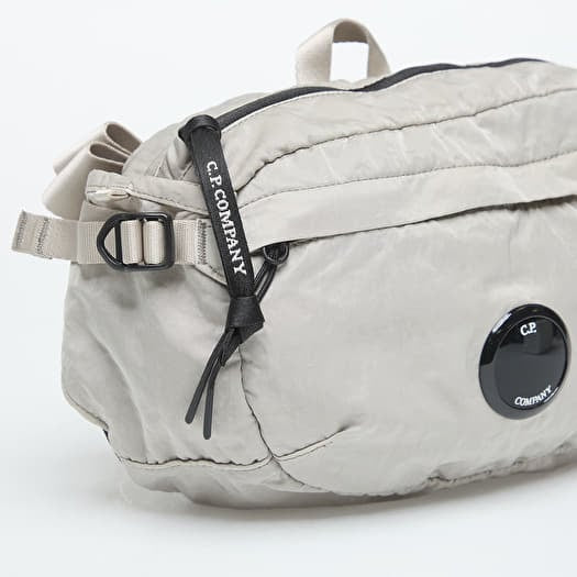 C.P. Company Logo-patch Zipped Silver Belt Bag