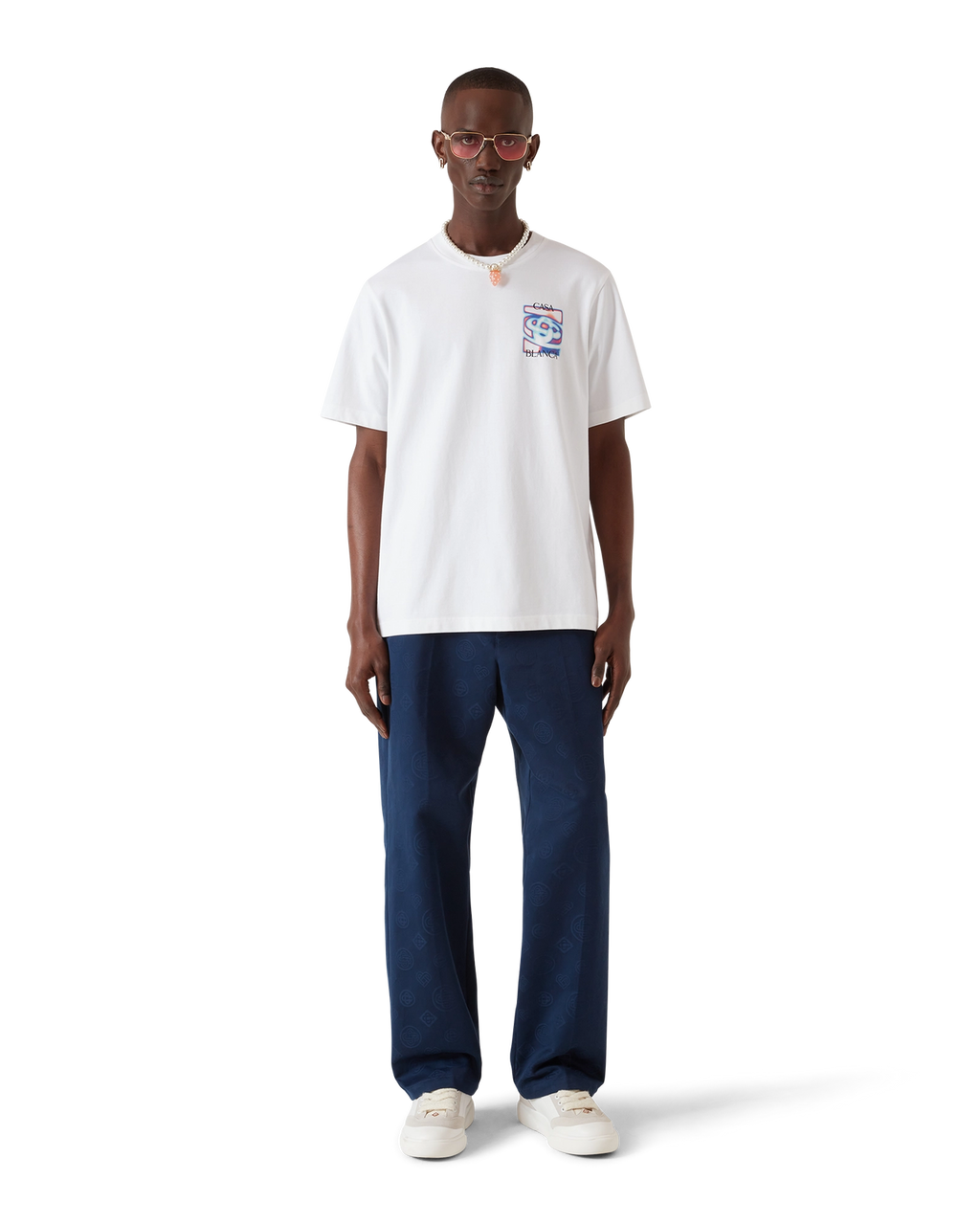 Casablanca Heat Map Logo T-shirt (White)