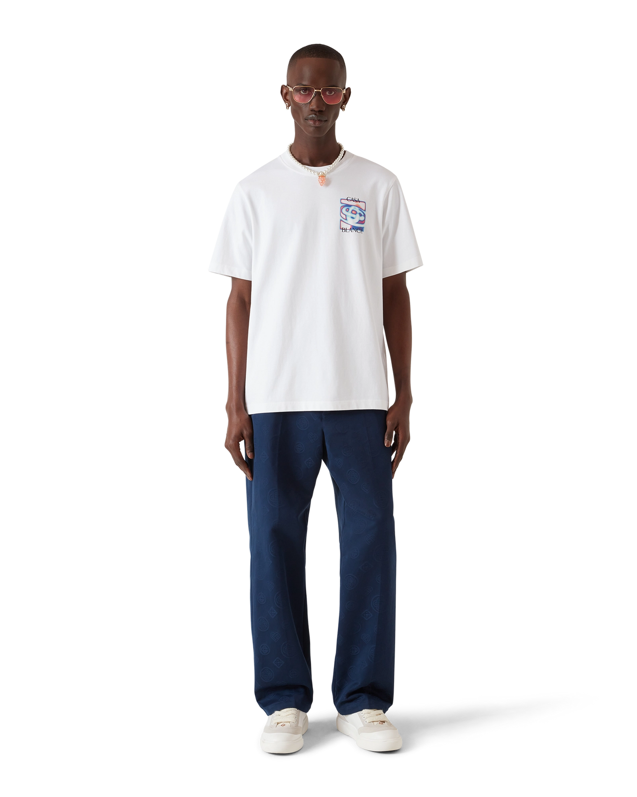 Casablanca Heat Map Logo T-shirt (White)