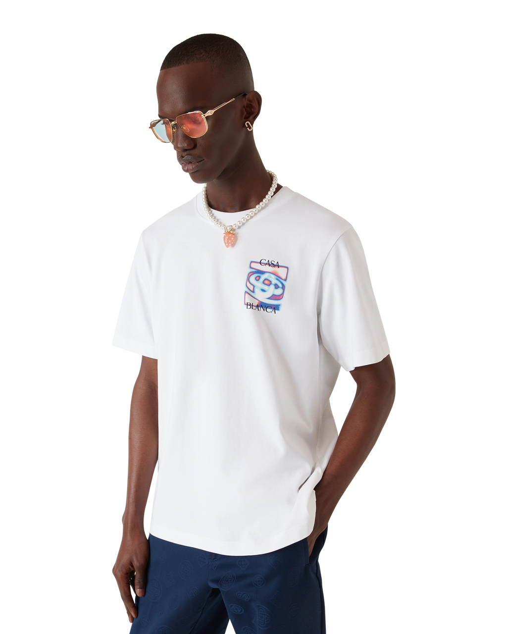 Casablanca Heat Map Logo T-shirt (White)