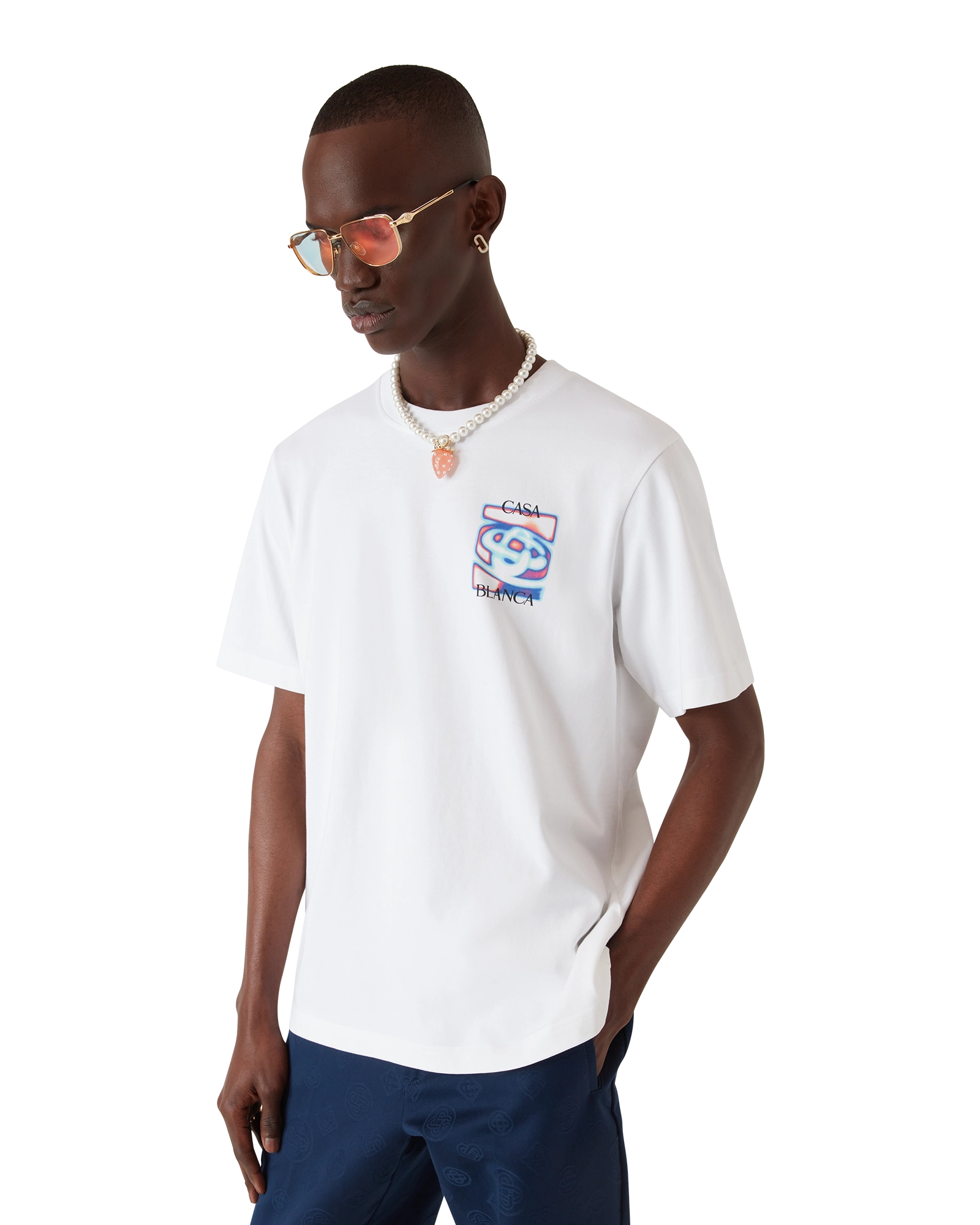 Casablanca Heat Map Logo T-shirt (White)