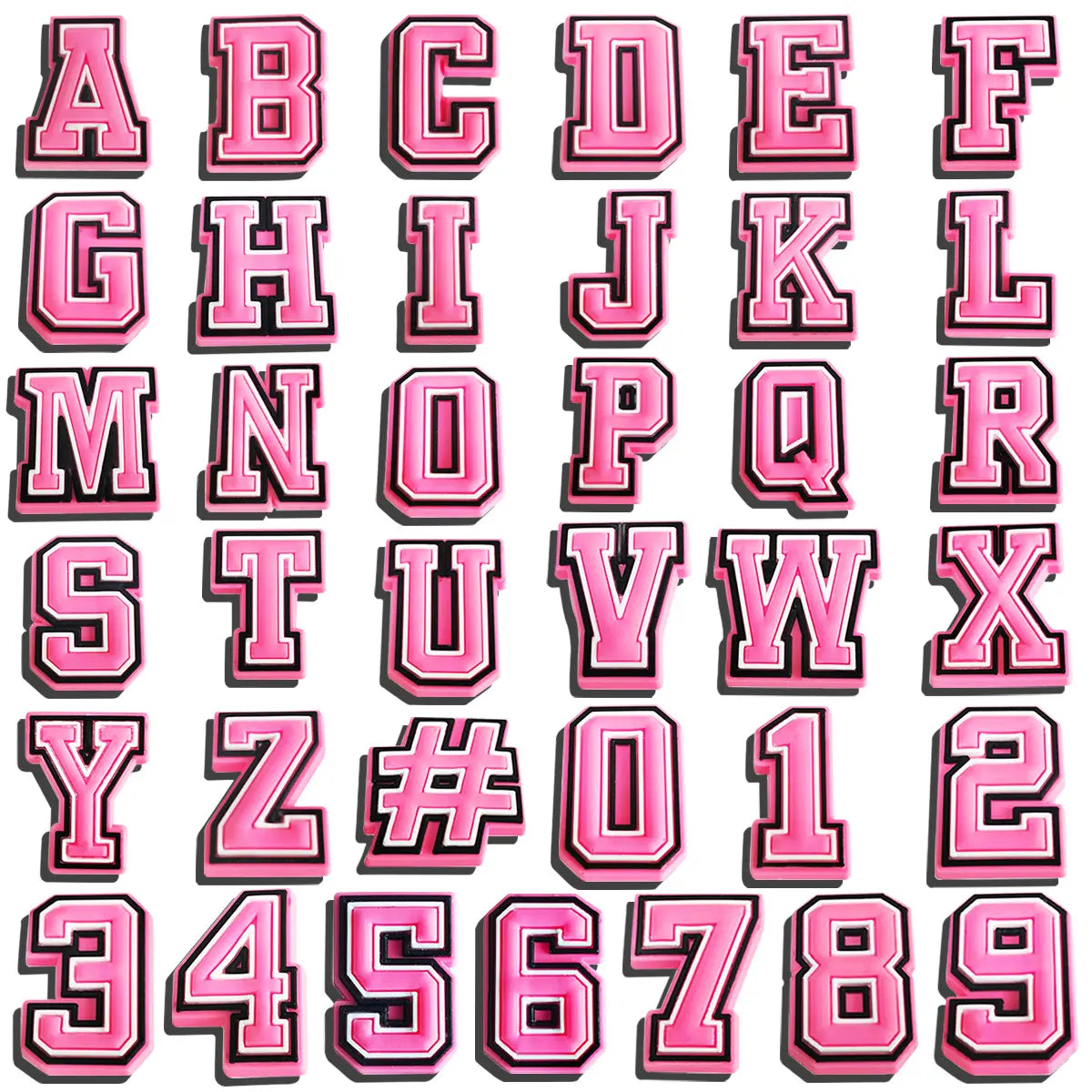 Pink Letter Jibbitz